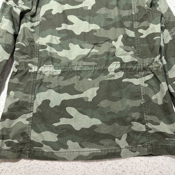 Old Navy Women's Small Full Zip Military Jacket Green Camouflage Patterned - Picture 12 of 12